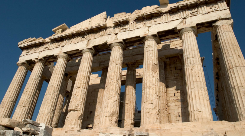 The Parthenon pillars up, close and personal revealed as part of the Private tour of Acropolis and Parthenon by Discover Greek Cuture